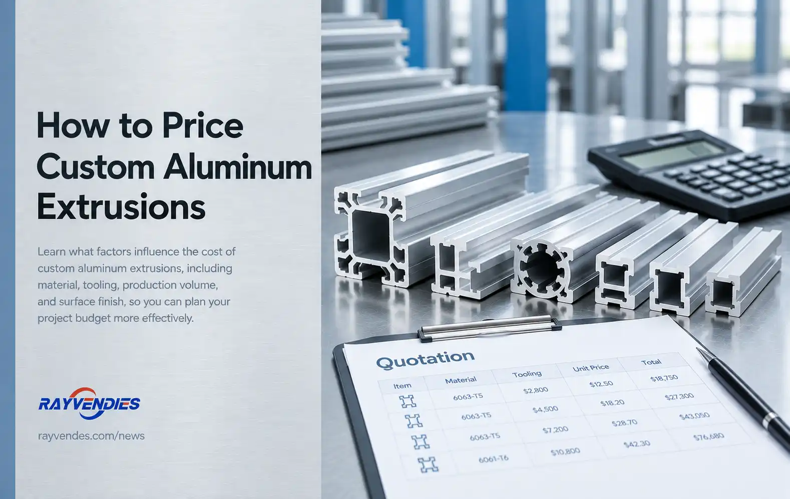How to Price Custom Aluminum Extrusions